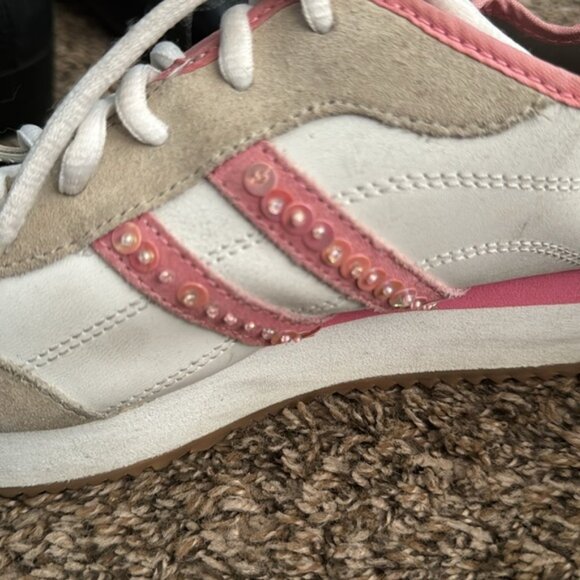 Vintage l.e.i Trainers Pink and White Shoes Size 9 1/2 - Picture 11 of 13
